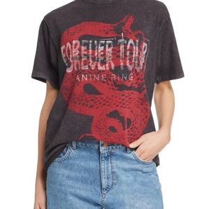 Anine Bing Forever Tour Serpent T Shirt Size Small EUC